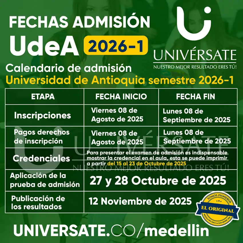 Fechas UdeA 2026 -1