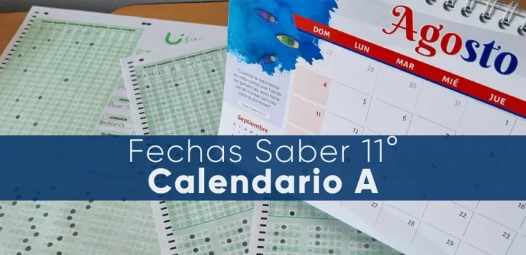 Fechas Icfes Saber 11° Calendario A 2024