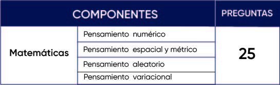 componentes del área de matemáticas de la Universidad Nacional