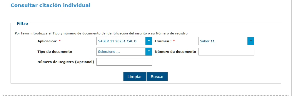 Consultar citación Icfes Saber 11